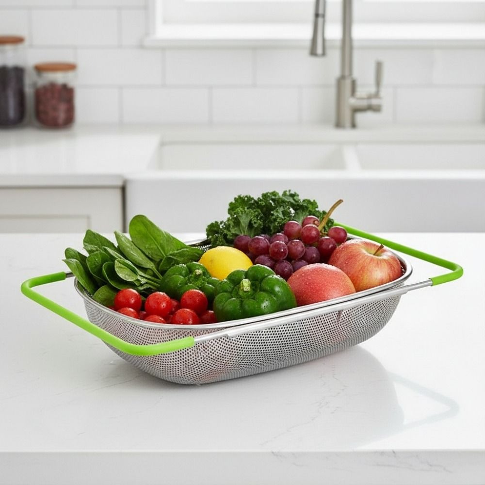 Sink Drain Strainer - Scalable Sink Drain Basket Non-slip Handle