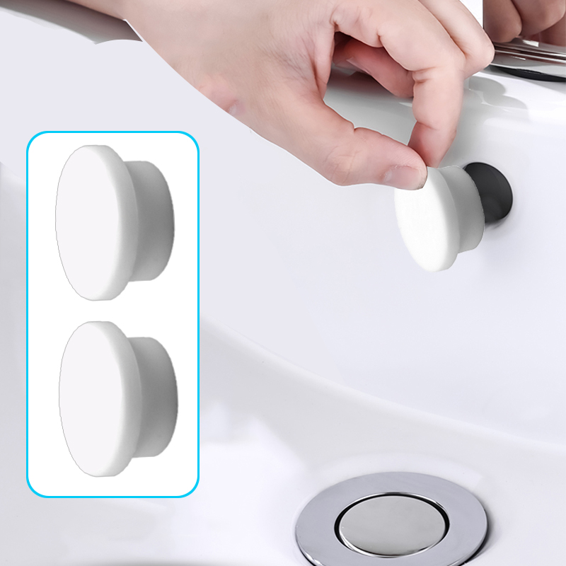 Sink Drain Strainer - 2/4/8PC Bathroom Rubber Wash Basin Overflow