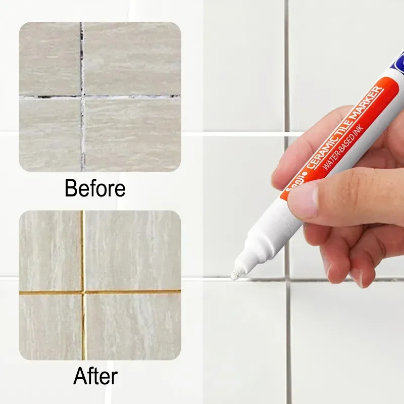 Tile Grout Repair - 12 Color White Waterproof Tile Marker