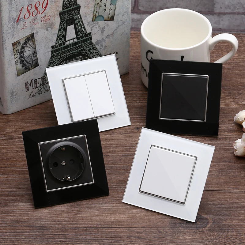 Black Glass Wallpad Electrical - Home Improvement Outlet review and price